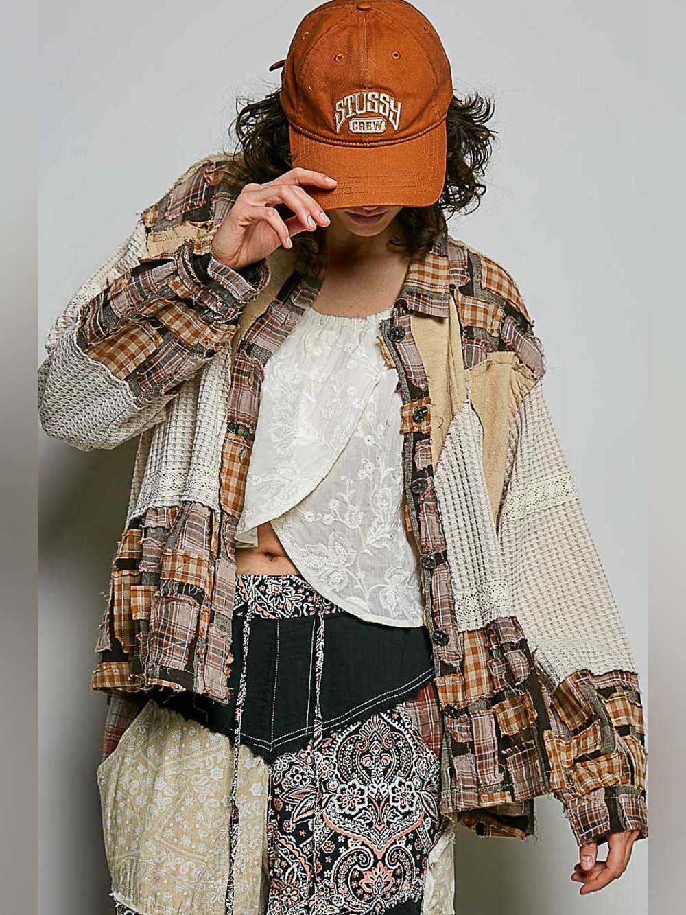 POL “Sundance Plaid” Oversized Shacket Jacket Boho Western Fall Layering | Coco - Picture 2 of 7